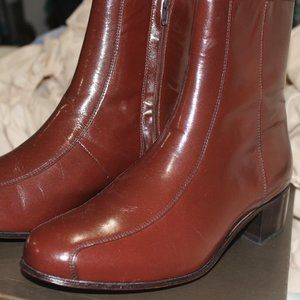 FLORSHEIM DUKE BIKE TOE ZIP BOOT COGNAC SIZE 10